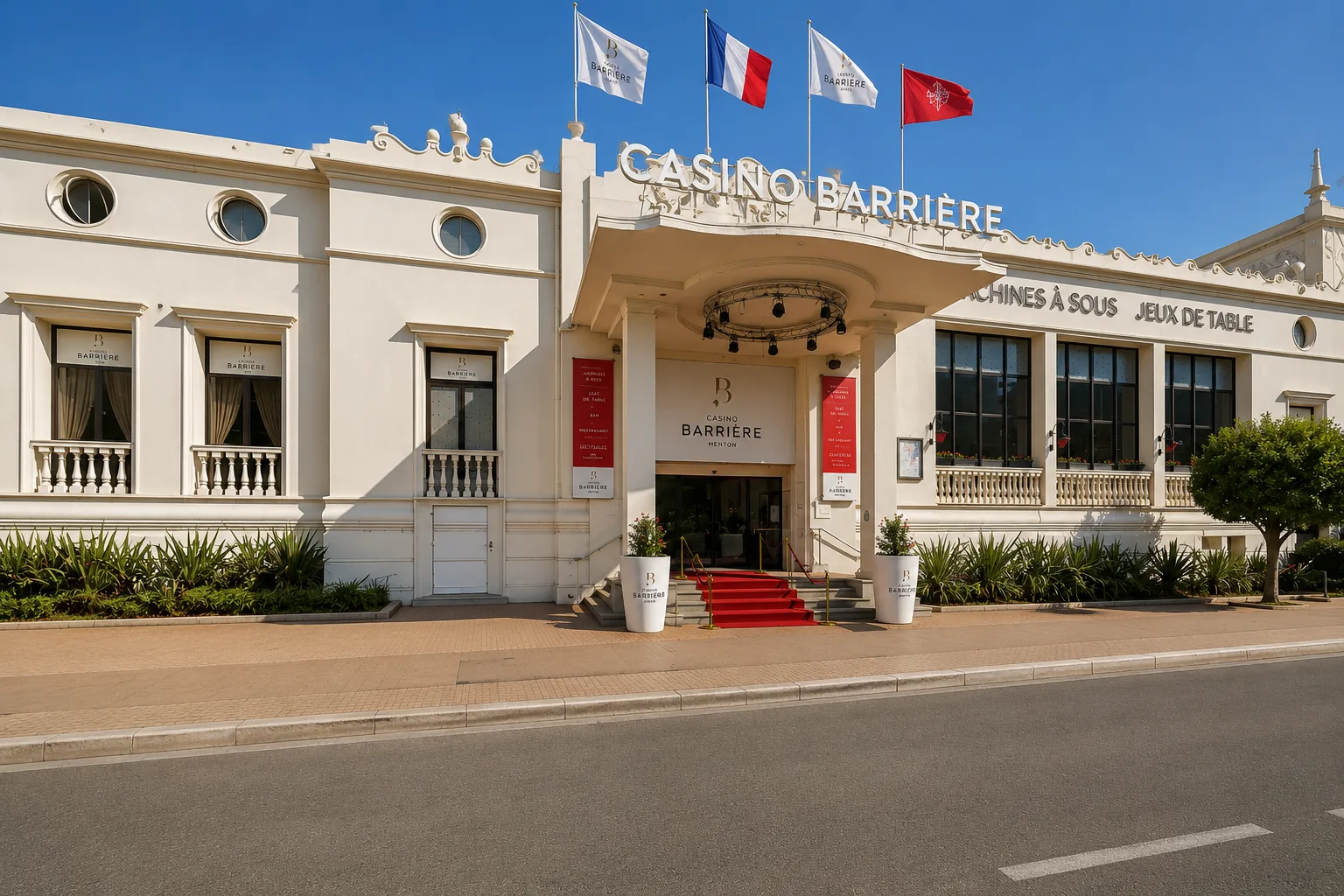 Casino Barrière de Menton, vue d'illustration de la façade