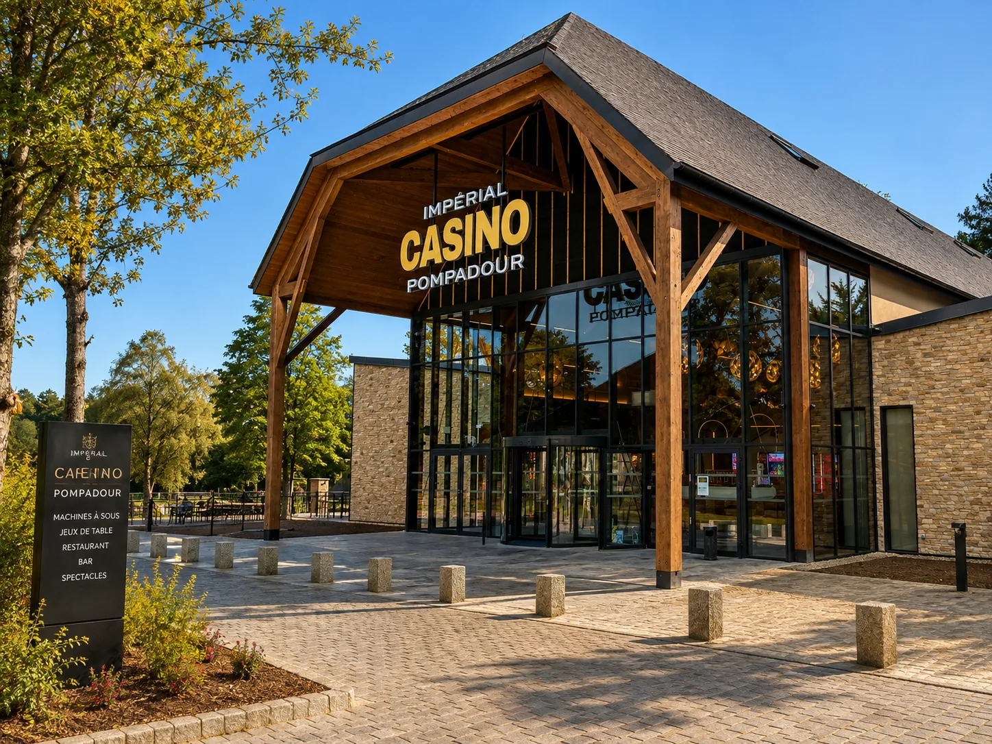 Casino Impérial de Pompadour, vue d'illustration de la façade